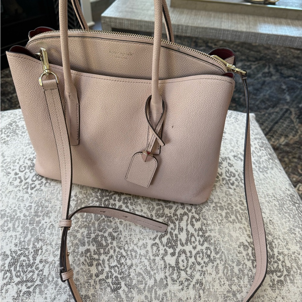 Kate Pade Pink Leather Tote Bag